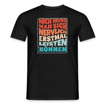 Lustiger Spruch Humor Witzig Sarkasmus Ironie - Männer T-Shirt - Schwarz - Vorne - AI Model Male 178 light (178cm)