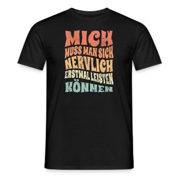 Lustiger Spruch Humor Geschenkidee Witzig Ironie - Männer T-Shirt - Schwarz - Vorne - AI Model Male 178 light (178cm)