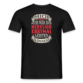 Lustiger Spruch Humor Geschenkidee Witzig Ironie - Männer T-Shirt - Schwarz - Vorne - AI Model Male 178 light (178cm)