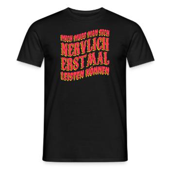 Lustiger Spruch Humor Geschenkidee Ironie Witzig - Männer T-Shirt - Schwarz - Vorne - AI Model Male 178 light (178cm)