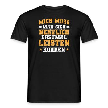 Lustiger Spruch Humor Geschenkidee Witzig Ironie - Männer T-Shirt - Schwarz - Vorne - AI Model Male 178 light (178cm)