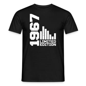 Vintage 1967 Birthday Gift 1967 Year 1967 - Men's T-Shirt - black - Front - AI Model Male 178 light (178cm)