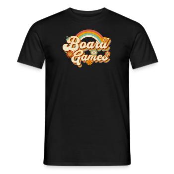 Board games - Men's T-Shirt - black - Front - AI Model Male 178 light (178cm)