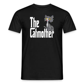 Maman chat La mère chat folle Chat Mère Kitty Maman - T-shirt homme - noir - Devant - AI Model Male 178 light (178cm)