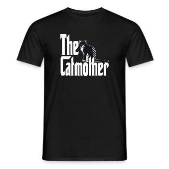 Maman chat La mère chat folle Chat Mère Kitty Maman - T-shirt homme - noir - Devant - AI Model Male 178 light (178cm)