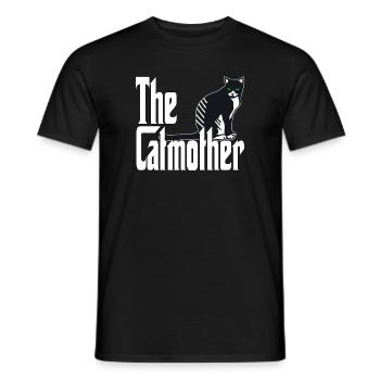 Maman chat La mère chat folle Chat Mère Kitty Maman - T-shirt homme - noir - Devant - AI Model Male 178 light (178cm)