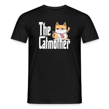 Maman chat La mère chat folle Chat Mère Kitty Maman - T-shirt homme - noir - Devant - AI Model Male 178 light (178cm)