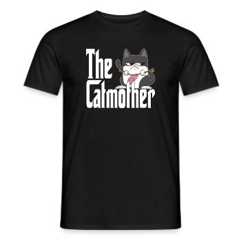 Maman chat La mère chat folle Chat Mère Kitty Maman - T-shirt homme - noir - Devant - AI Model Male 178 light (178cm)