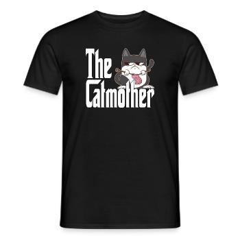 Maman chat La mère chat folle Chat Mère Kitty Maman - T-shirt homme - noir - Devant - AI Model Male 178 light (178cm)
