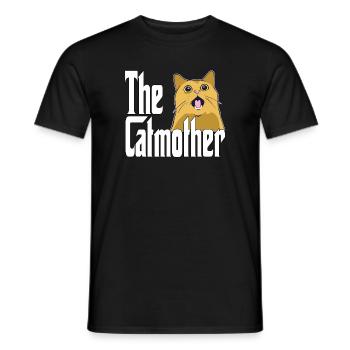 Maman chat La mère chat folle Chat Mère Kitty Maman - T-shirt homme - noir - Devant - AI Model Male 178 light (178cm)