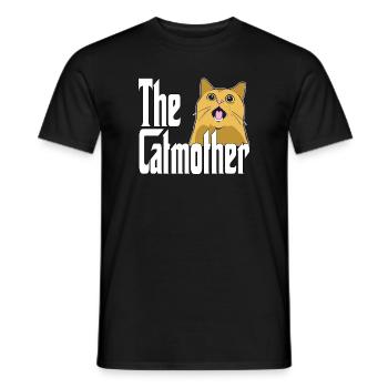 Maman chat La mère chat folle Chat Mère Kitty Maman - T-shirt homme - noir - Devant - AI Model Male 178 light (178cm)