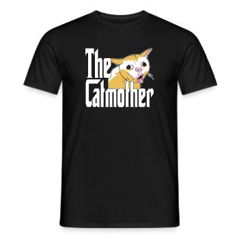 Maman chat La mère chat folle Chat Mère Kitty Maman - T-shirt homme - noir - Devant - AI Model Male 178 light (178cm)