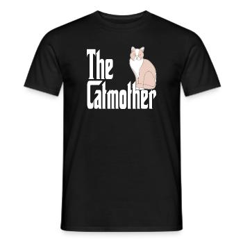 Maman chat La mère chat folle Chat Mère Kitty Maman - T-shirt homme - noir - Devant - AI Model Male 178 light (178cm)