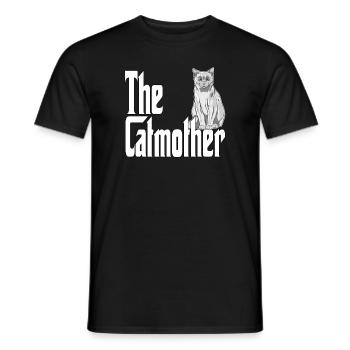Maman chat La mère chat folle Chat Mère Kitty Maman - T-shirt homme - noir - Devant - AI Model Male 178 light (178cm)