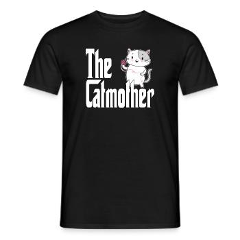 Maman chat La mère chat folle Chat Mère Kitty Maman - T-shirt homme - noir - Devant - AI Model Male 178 light (178cm)