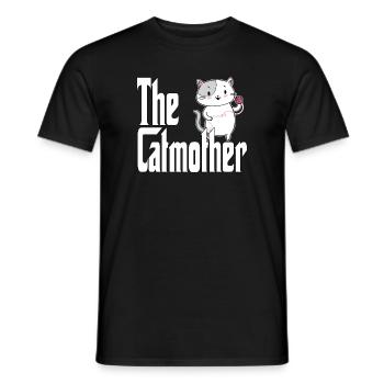 Maman chat La mère chat folle Chat Mère Kitty Maman - T-shirt homme - noir - Devant - AI Model Male 178 light (178cm)
