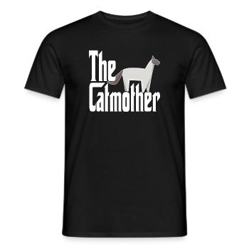Maman chat La mère chat folle Chat Mère Kitty Maman - T-shirt homme - noir - Devant - AI Model Male 178 light (178cm)