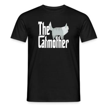 Maman chat La mère chat folle Chat Mère Kitty Maman - T-shirt homme - noir - Devant - AI Model Male 178 light (178cm)