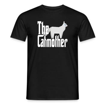 Maman chat La mère chat folle Chat Mère Kitty Maman - T-shirt homme - noir - Devant - AI Model Male 178 light (178cm)