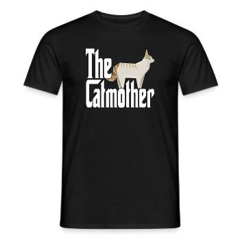 Maman chat La mère chat folle Chat Mère Kitty Maman - T-shirt homme - noir - Devant - AI Model Male 178 light (178cm)