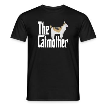 Maman chat La mère chat folle Chat Mère Kitty Maman - T-shirt homme - noir - Devant - AI Model Male 178 light (178cm)