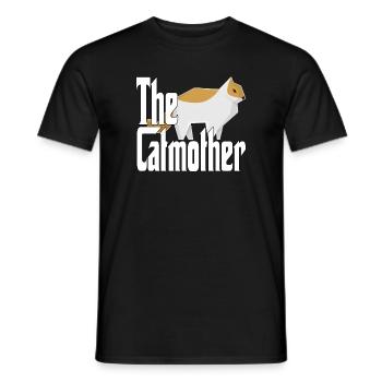 Maman chat La mère chat folle Chat Mère Kitty Maman - T-shirt homme - noir - Devant - AI Model Male 178 light (178cm)