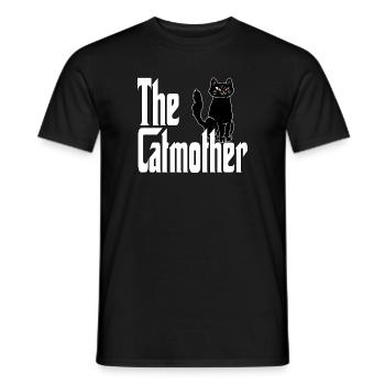 Maman chat La mère chat folle Chat Mère Kitty Maman - T-shirt homme - noir - Devant - AI Model Male 178 light (178cm)