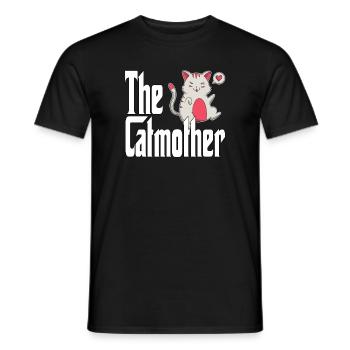 Maman chat La mère chat folle Chat Mère Kitty Maman - T-shirt homme - noir - Devant - AI Model Male 178 light (178cm)