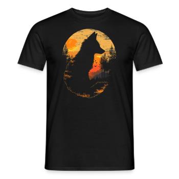 Fuchs Kopf Wald Tier Natur Bäume Baby Fuchs - Männer T-Shirt - Schwarz - Vorne - AI Model Male 178 light (178cm)