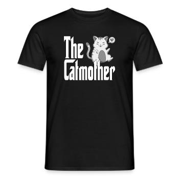 Maman chat La mère chat folle Chat Mère Kitty Maman - T-shirt homme - noir - Devant - AI Model Male 178 light (178cm)