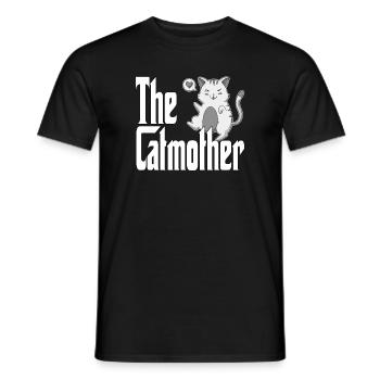 Maman chat La mère chat folle Chat Mère Kitty Maman - T-shirt homme - noir - Devant - AI Model Male 178 light (178cm)