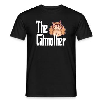 Maman chat La mère chat folle Chat Mère Kitty Maman - T-shirt homme - noir - Devant - AI Model Male 178 light (178cm)