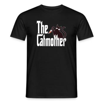 Maman chat La mère chat folle Chat Mère Kitty Maman - T-shirt homme - noir - Devant - AI Model Male 178 light (178cm)