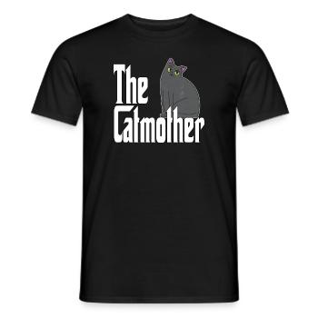 Maman chat La mère chat folle Chat Mère Kitty Maman - T-shirt homme - noir - Devant - AI Model Male 178 light (178cm)