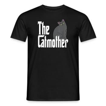 Maman chat La mère chat folle Chat Mère Kitty Maman - T-shirt homme - noir - Devant - AI Model Male 178 light (178cm)