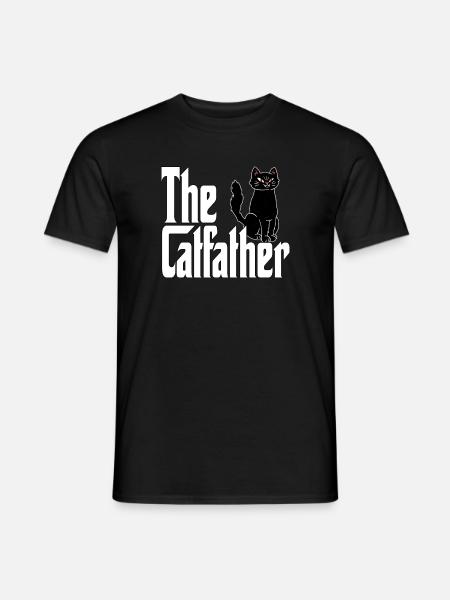 Kat Far Catfather Skør Cat Far Kitty Daddy - Mænd T-shirt - sort