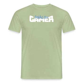 Analog Gamer - Men's T-Shirt - sage - Front - AI Model Male 178 light (178cm)