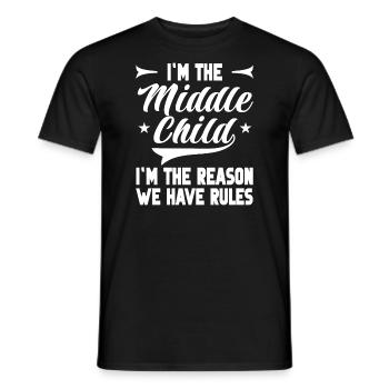 Familie Kinder Geschwister Lustig Geschenkidee - Männer T-Shirt - Schwarz - Vorne - AI Model Male 178 light (178cm)
