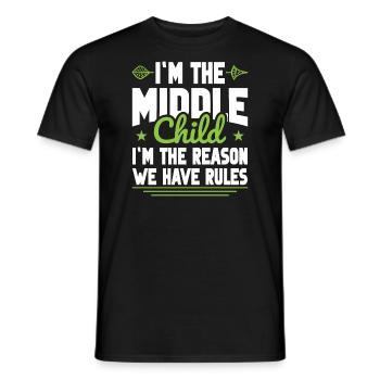 Familie Kinder Geschwister Lustig Geschenkidee - Männer T-Shirt - Schwarz - Vorne - AI Model Male 178 light (178cm)
