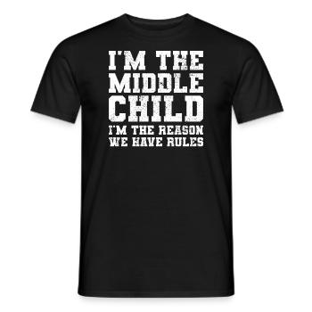 Familie Kinder Geschwister Lustig Geschenkidee - Männer T-Shirt - Schwarz - Vorne - AI Model Male 178 light (178cm)
