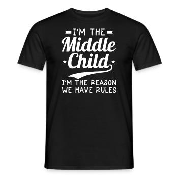 Familie Kinder Geschwister Lustig Geschenkidee - Männer T-Shirt - Schwarz - Vorne - AI Model Male 178 light (178cm)