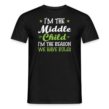 Familie Kinder Geschwister Lustig Geschenkidee - Männer T-Shirt - Schwarz - Vorne - AI Model Male 178 light (178cm)