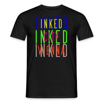 Inked City Vienna tattoo Wien - Men's T-Shirt - black - Front - AI Model Male 178 light (178cm)