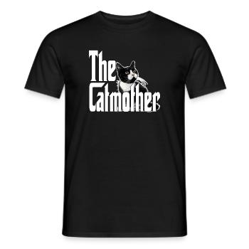 Cat Mom The Catmother Crazy Cat Mother Kitty Mommy - Men's T-Shirt - black - Front - AI Model Male 178 light (178cm)