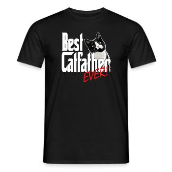 Chat Papa Meilleur Catfather Jamais Fou Chat Père Kitty - T-shirt homme - noir - Devant - AI Model Male 178 light (178cm)