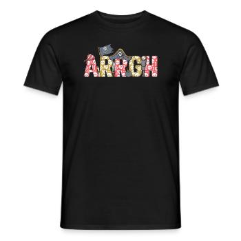 Halloween Piraten Spruch Outfit Kostüm Arrgh - Männer T-Shirt - Schwarz - Vorne - AI Model Male 178 light (178cm)