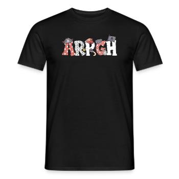 Halloween Piraten Spruch Outfit Kostüm Arrgh - Männer T-Shirt - Schwarz - Vorne - AI Model Male 178 light (178cm)