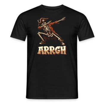 Halloween Piraten Spruch Outfit Kostüm Arrgh - Männer T-Shirt - Schwarz - Vorne - AI Model Male 178 light (178cm)