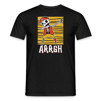 Halloween Piraten Spruch Outfit Kostüm Arrgh - Männer T-Shirt - Schwarz - Vorne - AI Model Male 178 light (178cm)