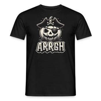 Halloween Piraten Spruch Outfit Kostüm Arrgh - Männer T-Shirt - Schwarz - Vorne - AI Model Male 178 light (178cm)